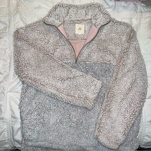 Thread & Supply grey and pink fleece/polyester jacket